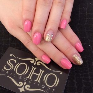 Soho_nail_Salon_Vancouver_Pink_gold_sparkles